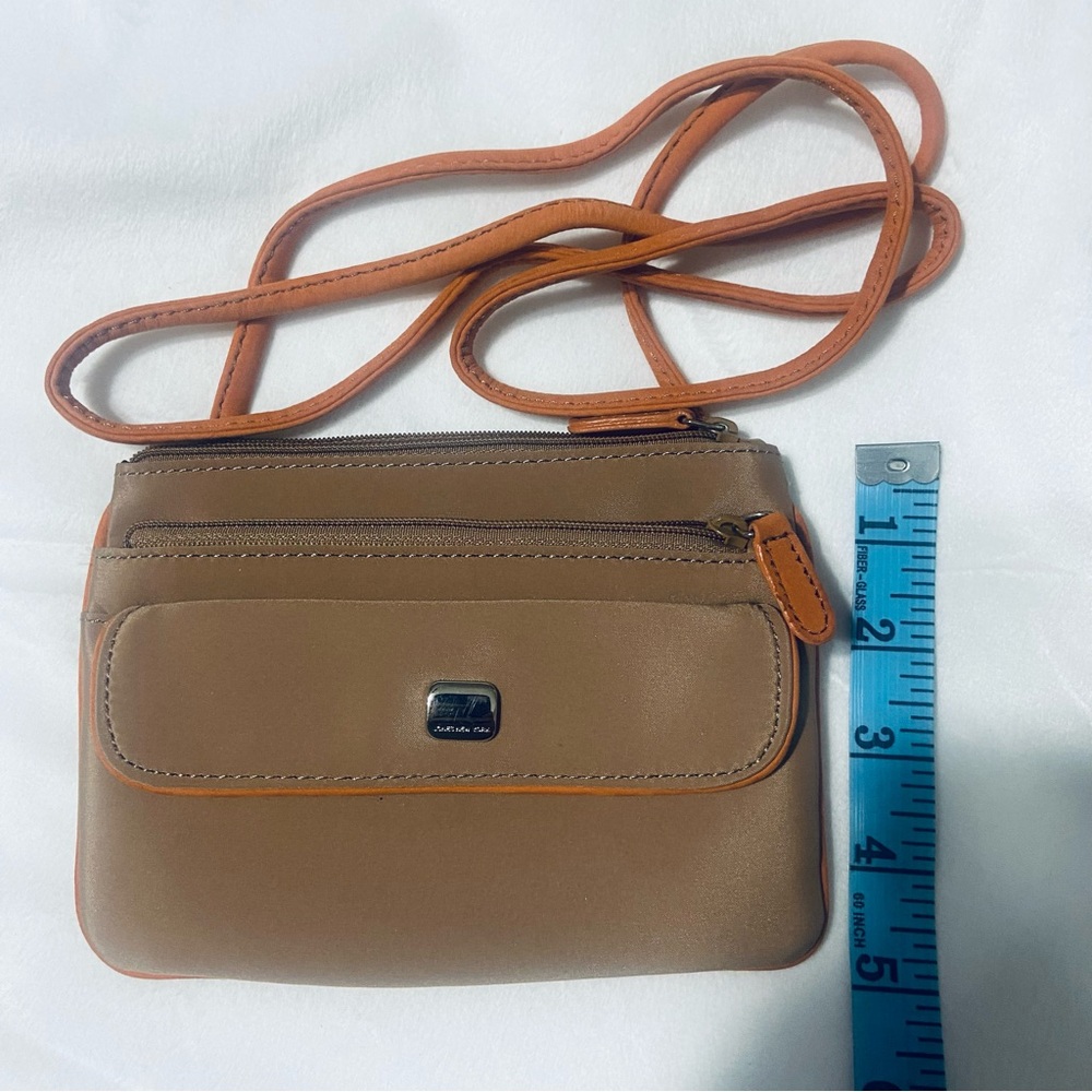 Jones New York Brown and Orange mini micro Crossbody Bag - Picture 6 of 8